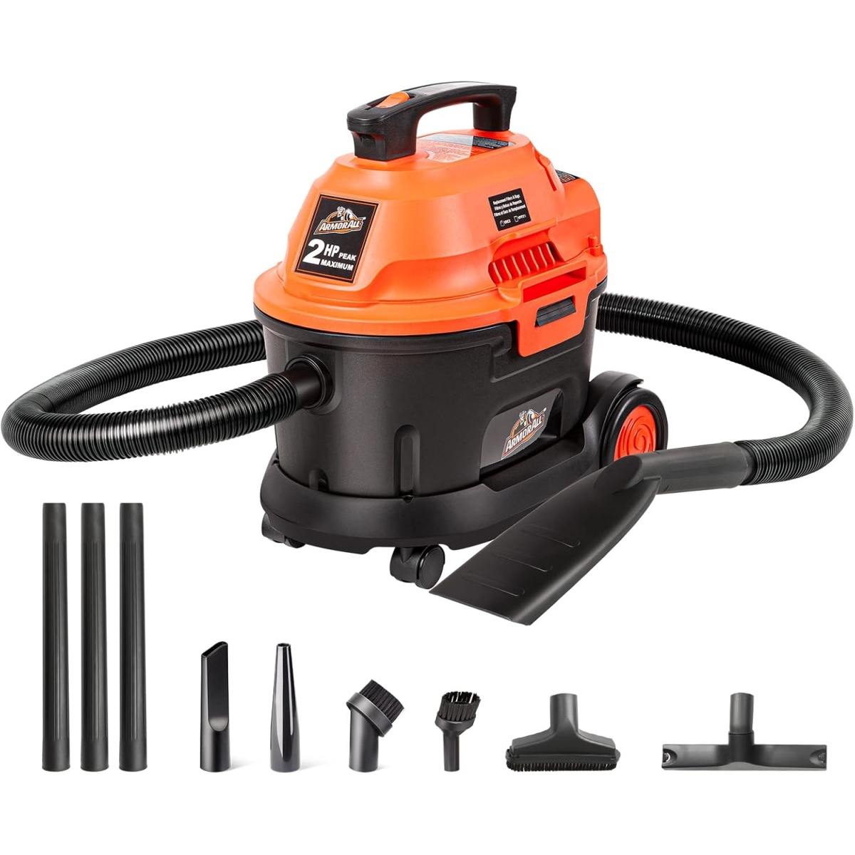 Armor All, AA255W, 2.5 Gallon 2 Peak HP Wet/Dry Utility Shop Vacuum